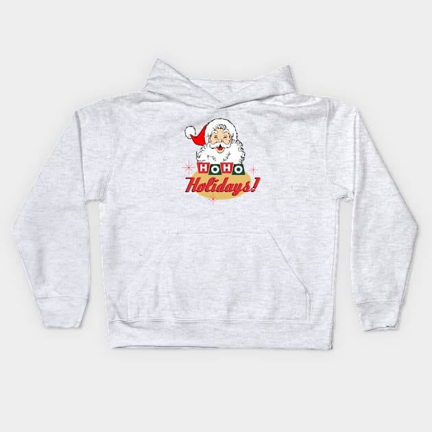 santa claus Kids Hoodie by derrickcrack